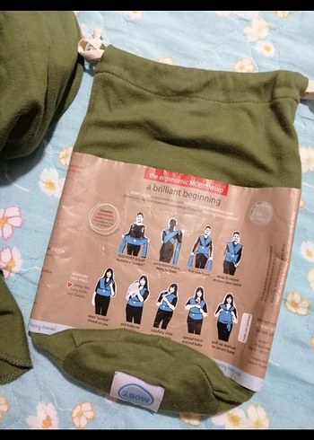 Haki Bebek Slingi - MOBY Wrap - Görsel 3