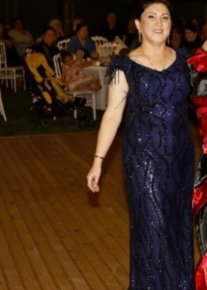 Lacivert Abiye Gece Elbisesi - Görsel 3