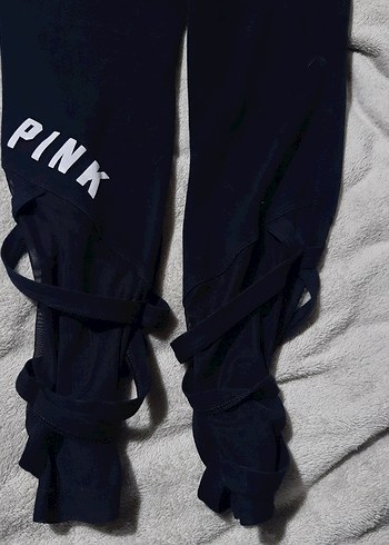 victoria s secret pink siyah tayt - Görsel 4