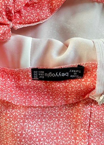 Beyoğlu Butik Pembe Fırfırlı Midi Bohem Etek