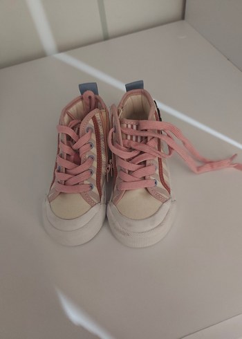 Kız Çocuk Pembe Çizgili Spor Ayakkabı - Görsel 2