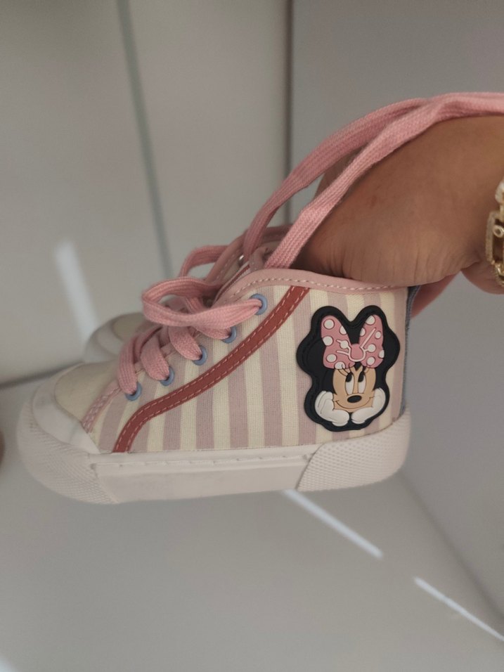 Kız Çocuk Pembe Çizgili Spor Ayakkabı - Görsel 5