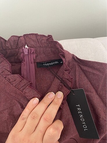 42 Beden bordo Renk Elbise
