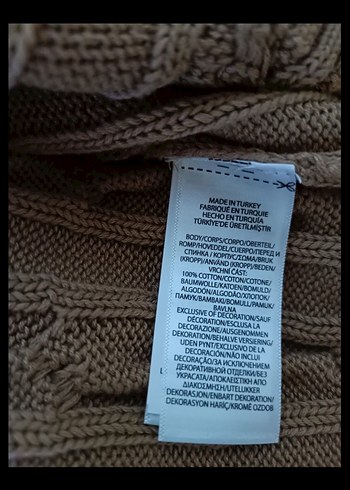 Orjinal Polo Ralph Lauren Örgülü Kahverengi Yarım Fermuarlı Kaz - Görsel 5