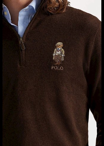 Orjinal Ralph Lauren Kahverengi Fermuarlı Erkek - Görsel 2