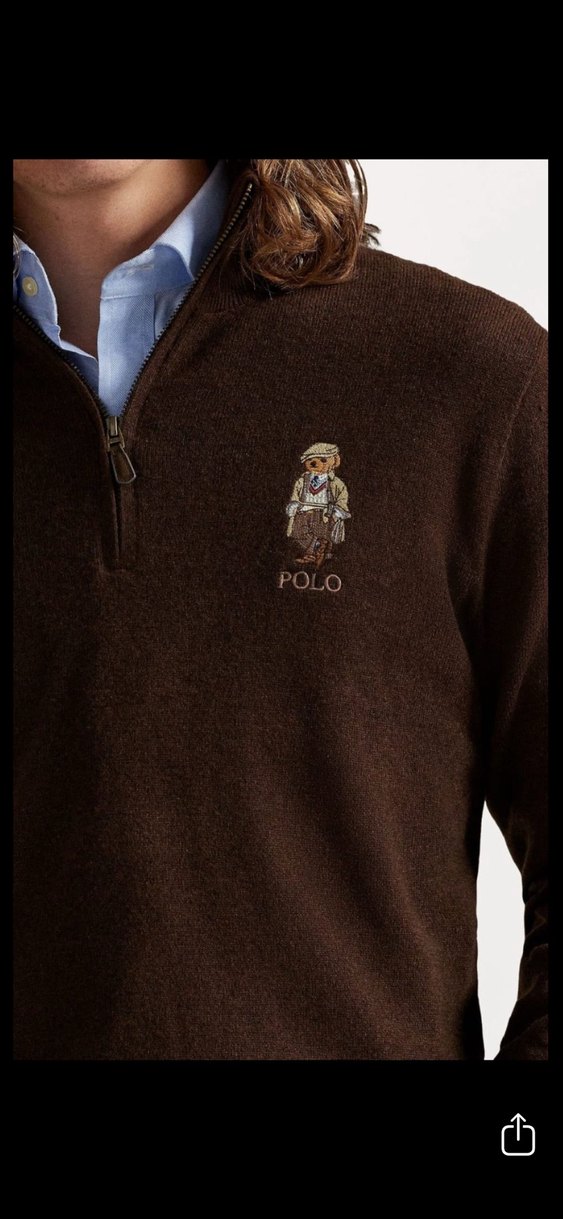 Orjinal Ralph Lauren Kahverengi Fermuarlı Erkek - Görsel 2