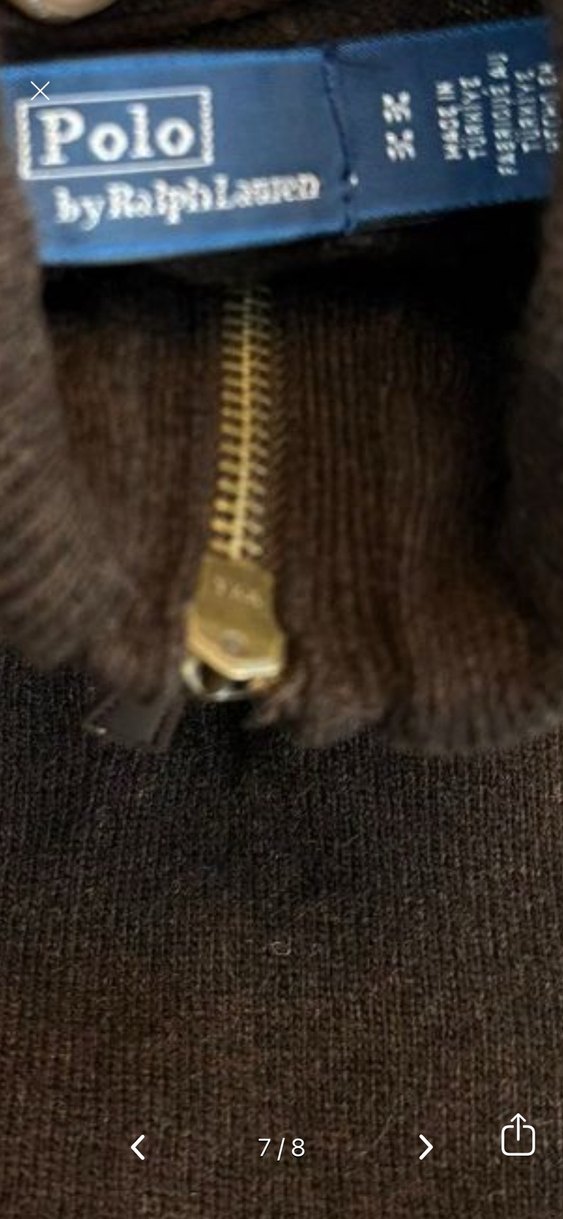 Orjinal Ralph Lauren Kahverengi Fermuarlı Erkek - Görsel 5