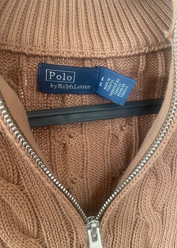 Orjinal Ralph Lauren Yarım Fermuarlı Örgü Kazak - Görsel 5