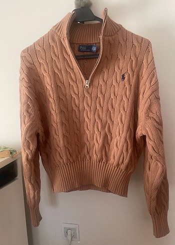 Orjinal Ralph Lauren Yarım Fermuarlı Örgü Kazak - Görsel 6