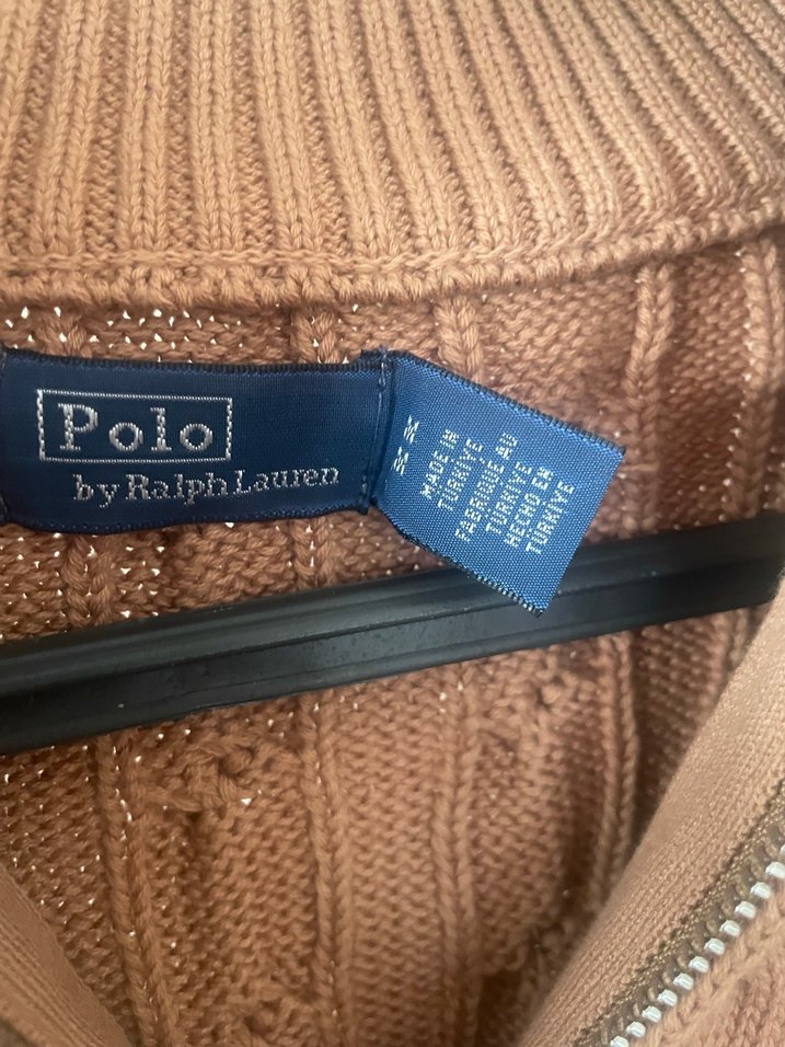 Orjinal Ralph Lauren Yarım Fermuarlı Örgü Kazak - Görsel 3