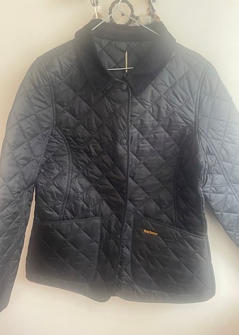 Barbour Kadın Siyah Düğmeli Orta Boy Jacket - Görsel 11