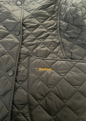 Barbour Kadın Siyah Düğmeli Orta Boy Jacket - Görsel 7