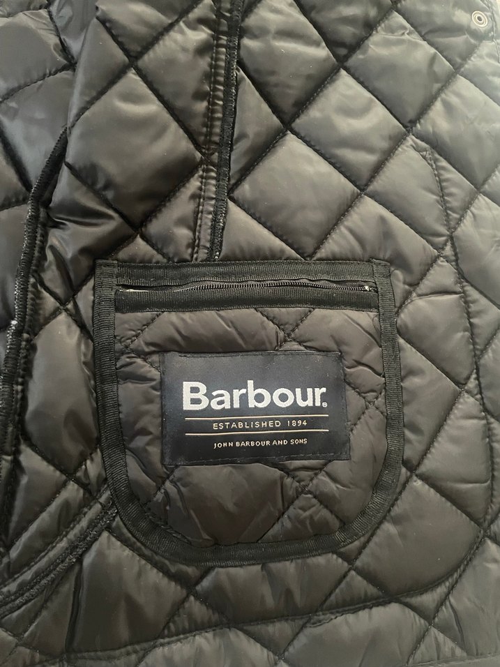 Barbour Kadın Siyah Düğmeli Orta Boy Jacket - Görsel 5