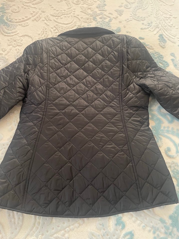 Barbour Kadın Siyah Düğmeli Orta Boy Jacket - Görsel 2