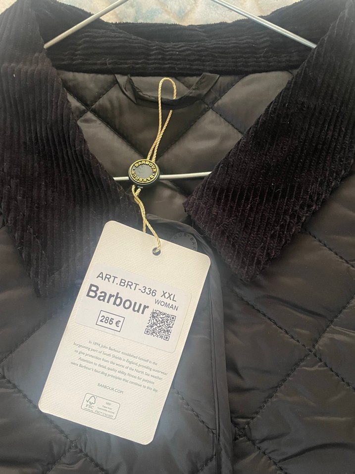 Barbour Kadın Siyah Düğmeli Orta Boy Jacket - Görsel 3