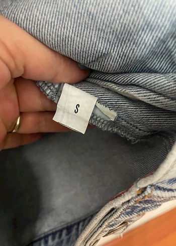 Orjinal Tommy Düğmeli Mavi Denim Ceket S - Görsel 4