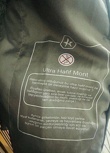 Altın yıldız ultra hafif mont 