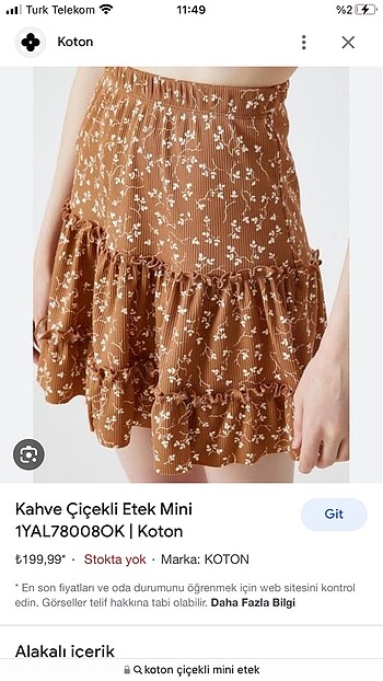 Koton Koton marka kısa etek