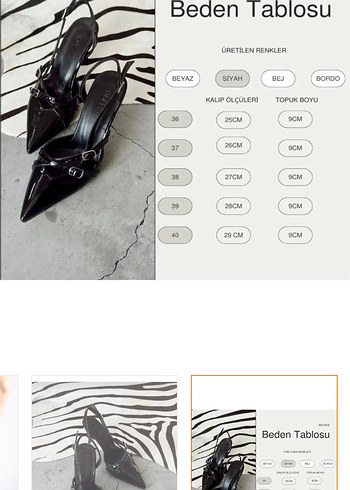 Zara Siyah Rugan Toka Detaylı Stiletto