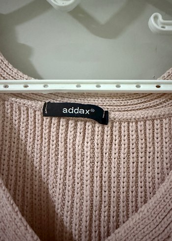 Pembe V Yaka Kadın Kazak - Görsel 3