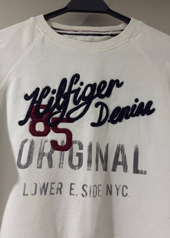 Tommy Hilfiger Beyaz Pamuklu Sweatshirt - Görsel 3