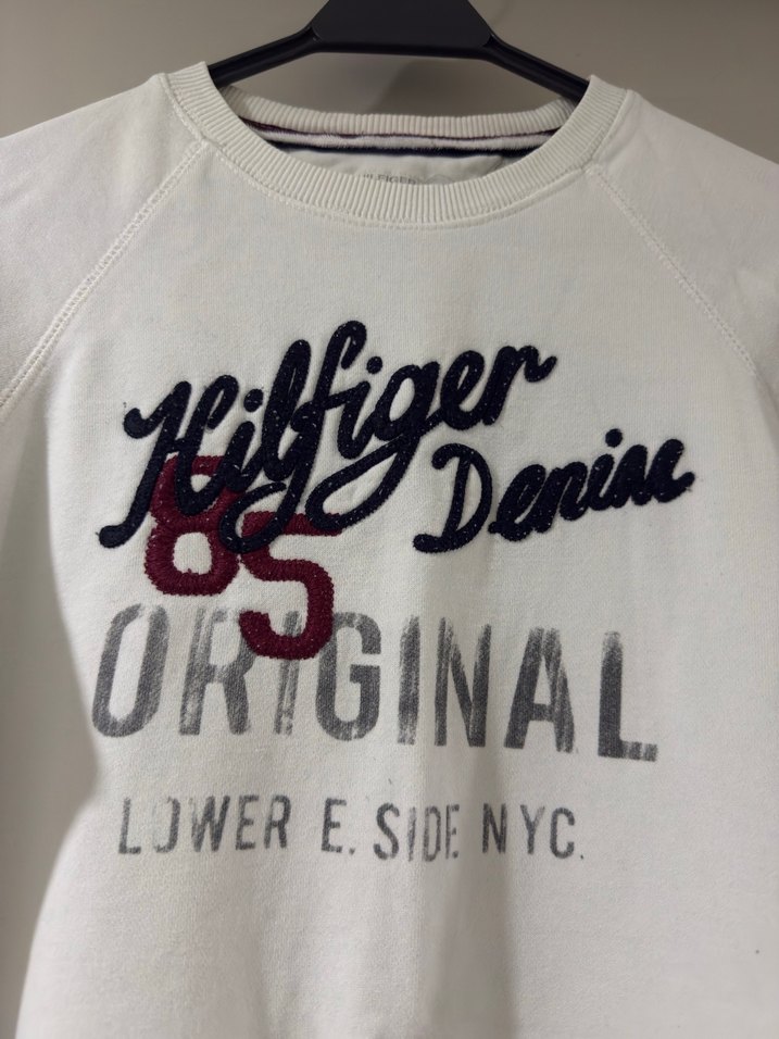 Tommy Hilfiger Beyaz Pamuklu Sweatshirt - Görsel 3