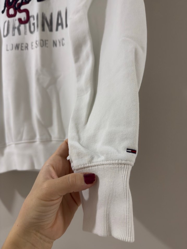 Tommy Hilfiger Beyaz Pamuklu Sweatshirt - Görsel 2