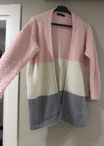 Pastel Renkli Örgü Kadın Hırka - Görsel 2