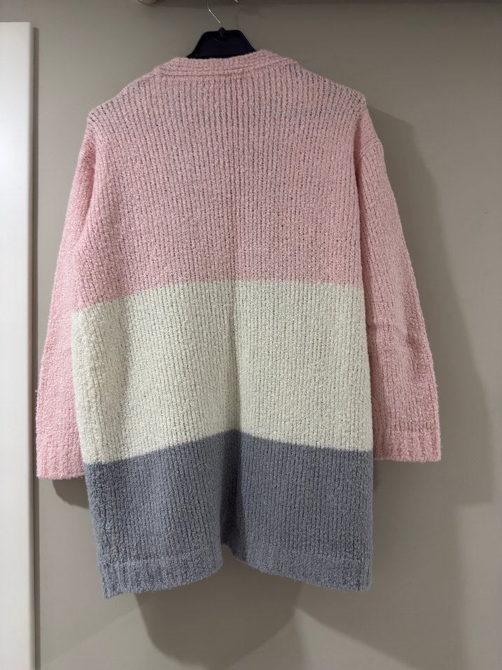 Pastel Renkli Örgü Kadın Hırka - Görsel 4