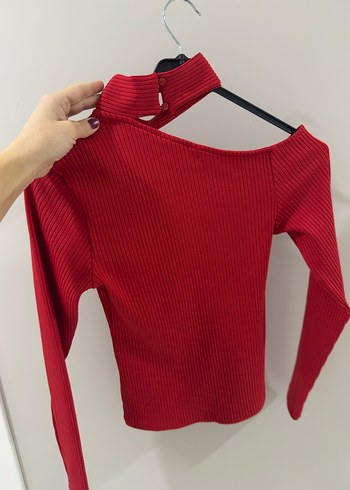 Kırmızı Yarım Balıkçı Yaka Triko Kadın Kazak - Görsel 3