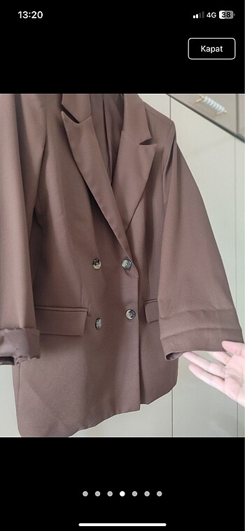 40 Beden kahverengi Renk Kahverengi blazer