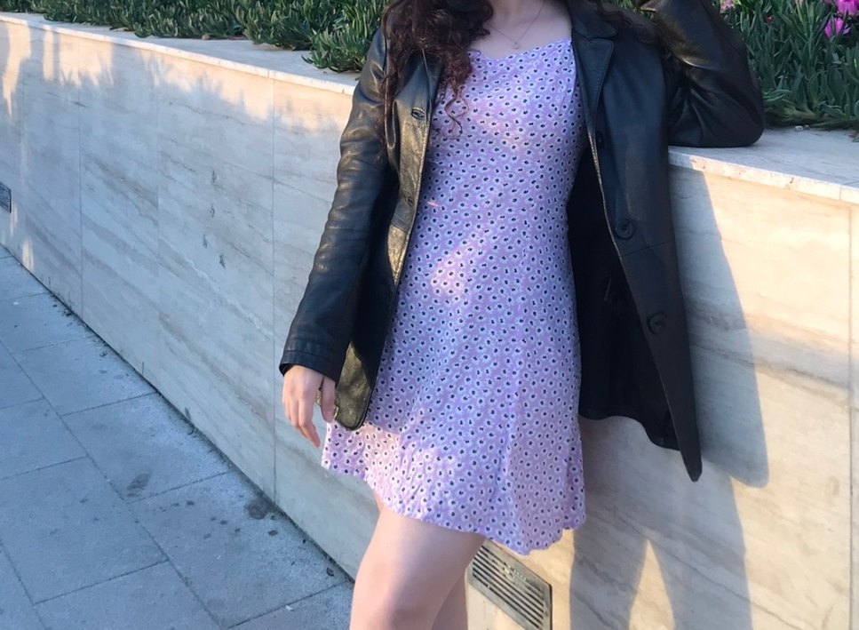 Mor Askılı Elbise - Görsel 2