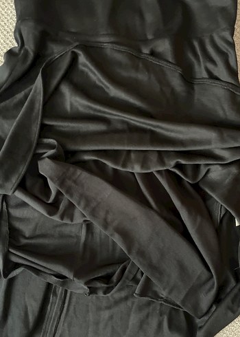 Siyah Uzun Kollu V Yakalı Elbise - Görsel 4