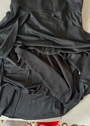 Siyah Uzun Kollu V Yakalı Elbise - Görsel 3