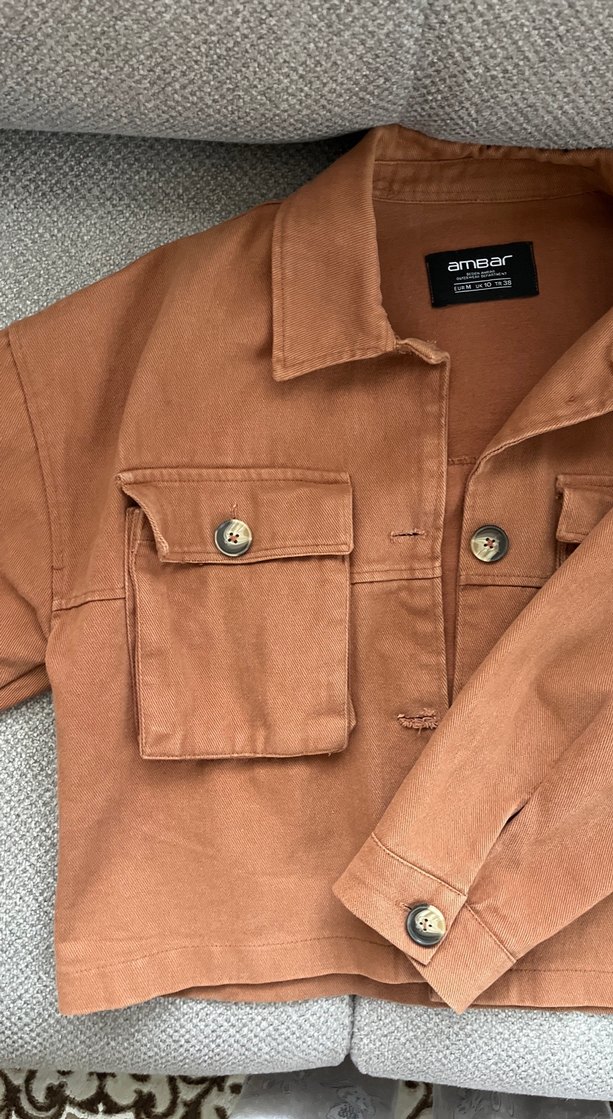 Düğmeli Kahverengi Kadın Ceket - Görsel 2
