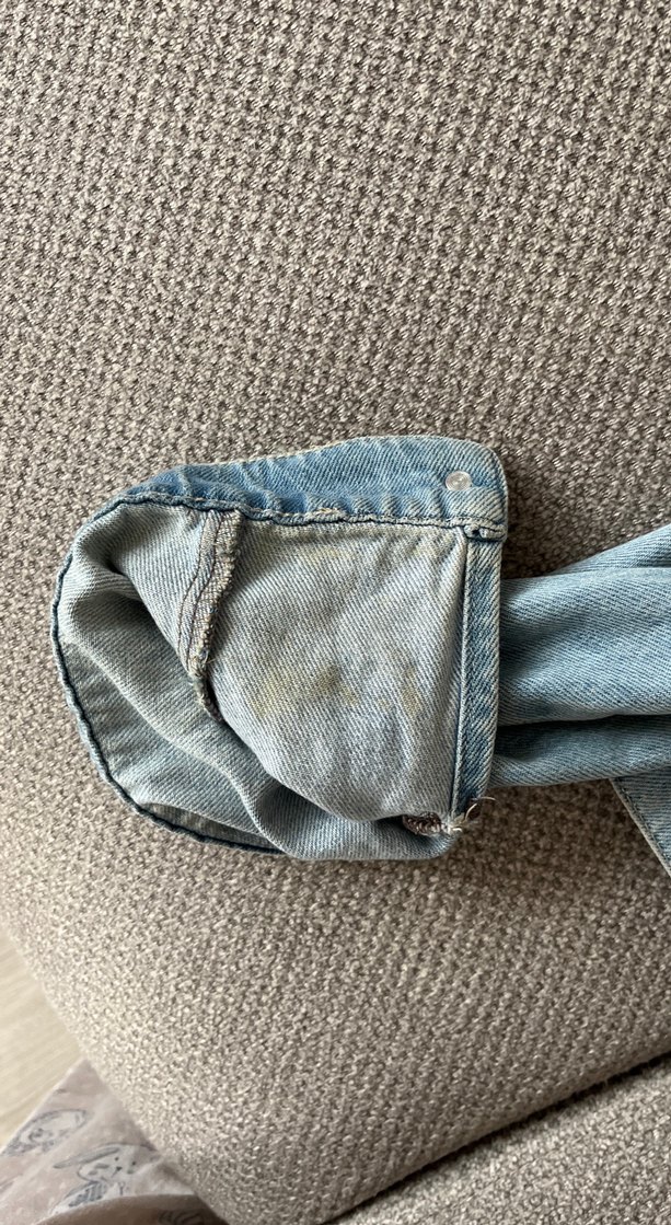 Nakışlı Düğmeli Kadın Kot Ceket - Görsel 3