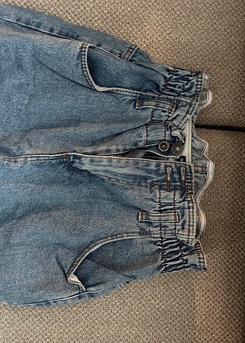 Mavi Loose Fit Midi Kot Pantolon - Görsel 2