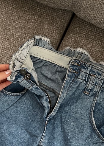 Mavi Loose Fit Midi Kot Pantolon - Görsel 3