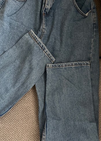 Mavi Loose Fit Midi Kot Pantolon - Görsel 4