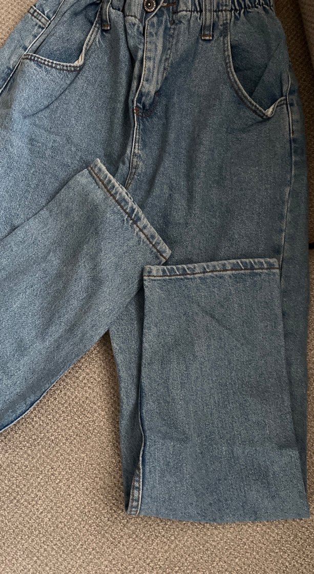 Mavi Loose Fit Midi Kot Pantolon - Görsel 4