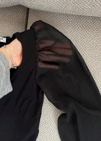 Siyah Uzun Kollu Kadın Bluz - Görsel 2