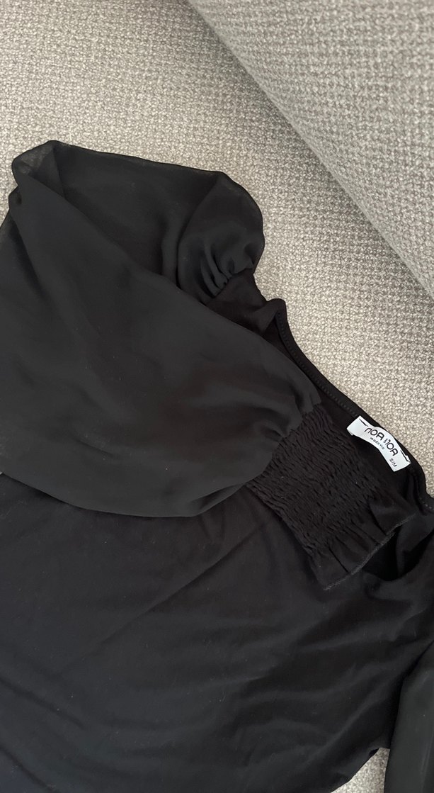 Siyah Uzun Kollu Kadın Bluz - Görsel 4