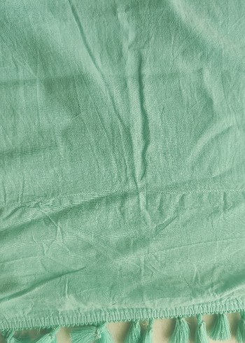 su yeşili V Yaka plaj giyim- pareo - Görsel 3