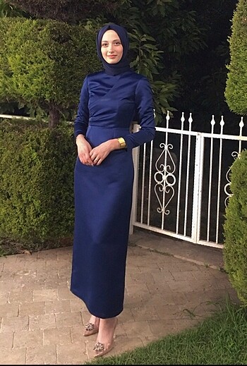 Lacivert abiye elbise