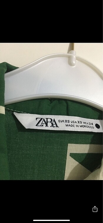 xs Beden yeşil Renk Zara elbise