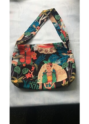 frida kahlo vintage baget çanta