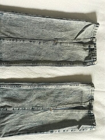 34 Beden mavi Renk Paçası kesik yüksek bel jeans