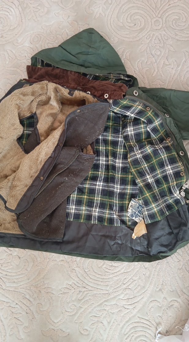 haki yeşil Erkek Çocuk Kürklü Kaban - Görsel 5