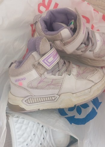 Kız Çocuk Renkli Bağcıklı Spor Ayakkabı - Görsel 2