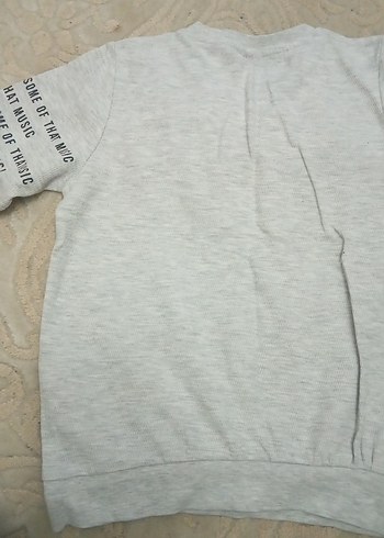 Erkek Gri Baskılı Sweatshirt Uzun Kollu - Görsel 3